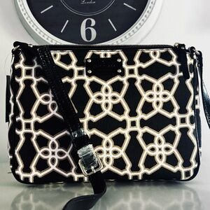 Kate Spade, Chrissy Women Crossbody Bag Moroccan Market Black Polyvinyl Purse